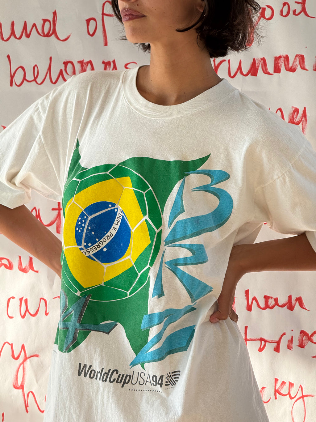 Summer of Soccer Vintage Tee: Brazil