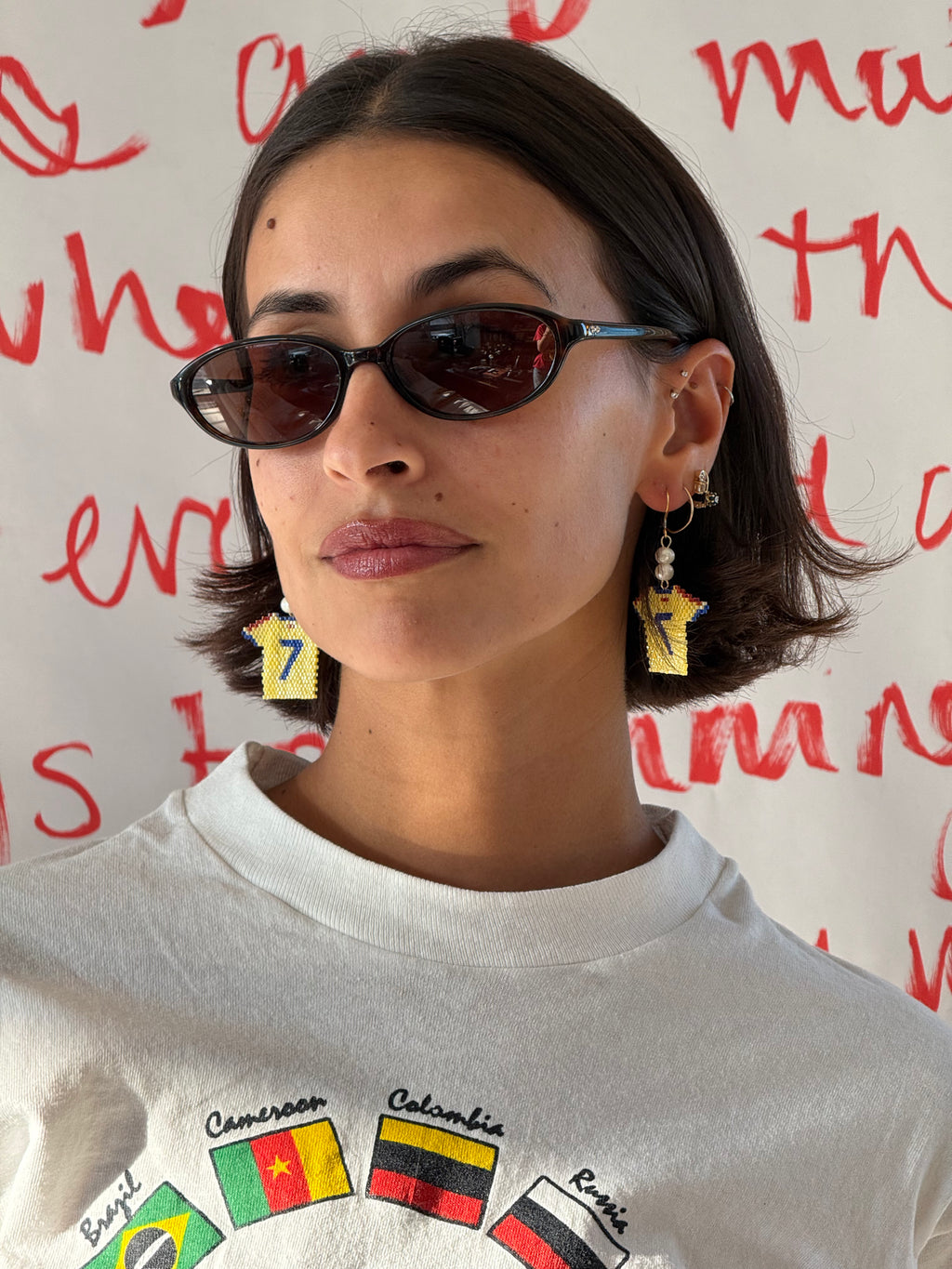 Colombia World Cup Earrings