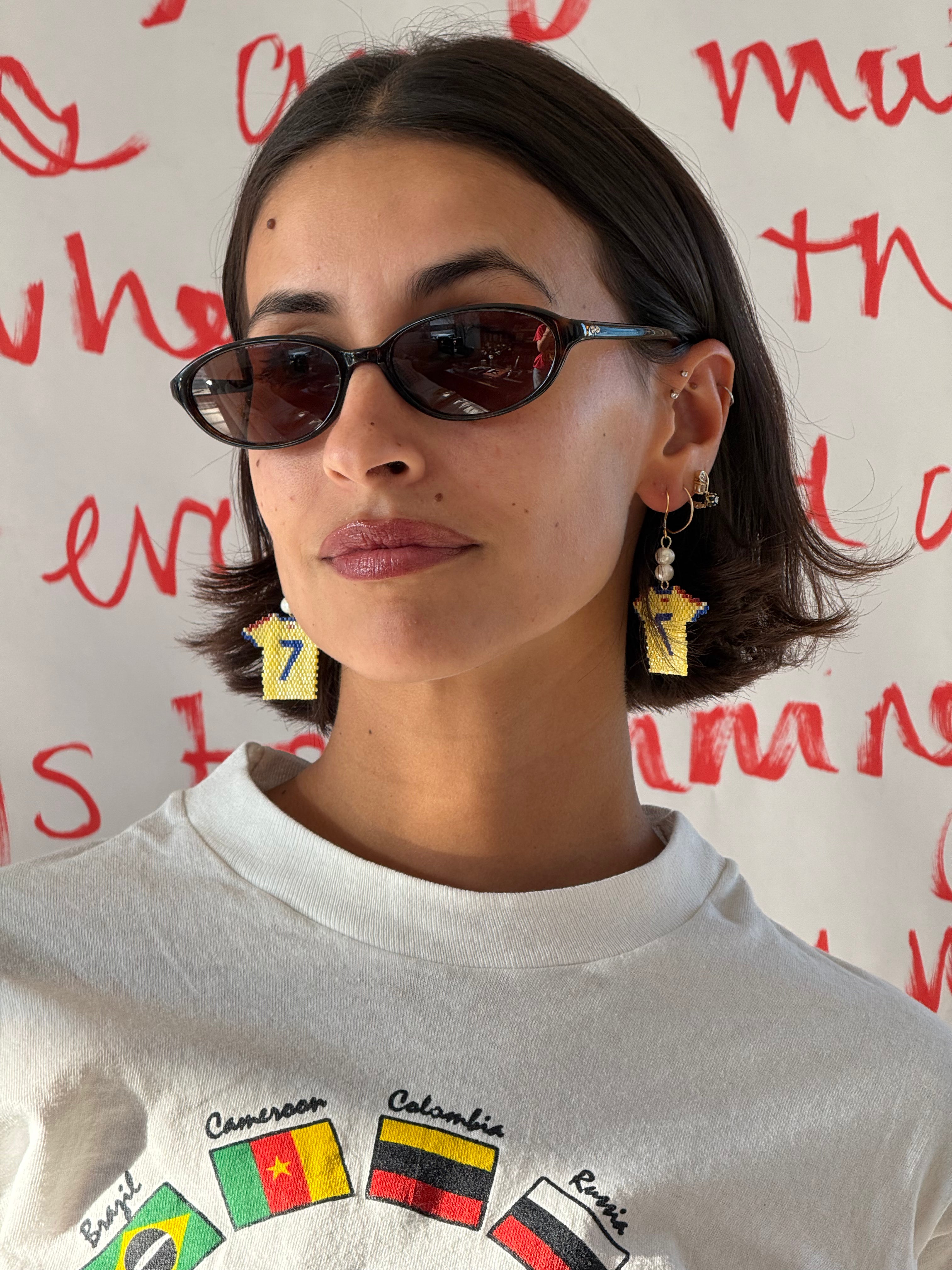Colombia World Cup Earrings