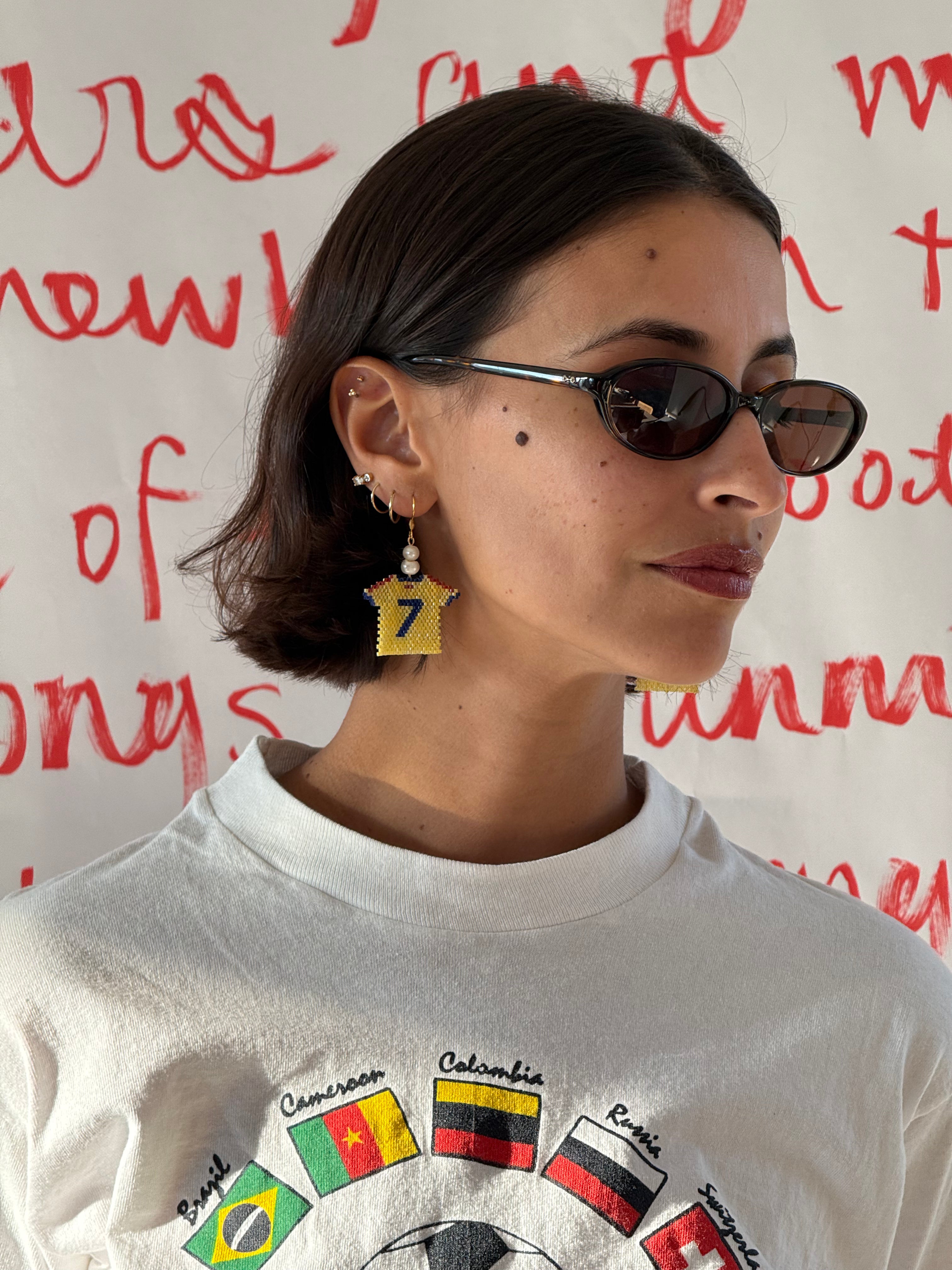 Colombia World Cup Earrings